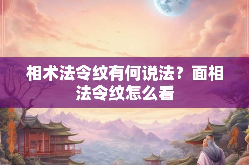 相术法令纹有何说法?面相法令纹怎么看 相术法令纹有何说法?面相法令纹怎么看