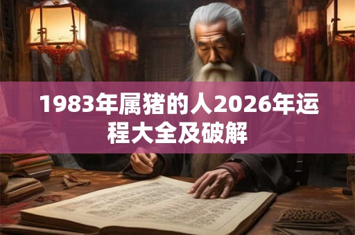 1983年属猪的人2026年运程大全及破解