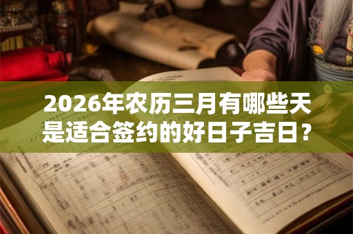 2026年农历三月有哪些天是适合签约的好日子吉日？