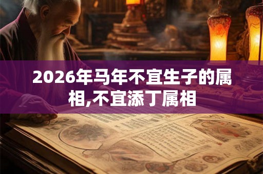 2026年马年不宜生子的属相,不宜添丁属相