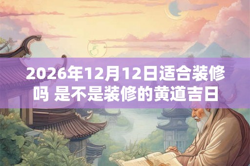 2026年12月12日适合装修吗 是不是装修的黄道吉日