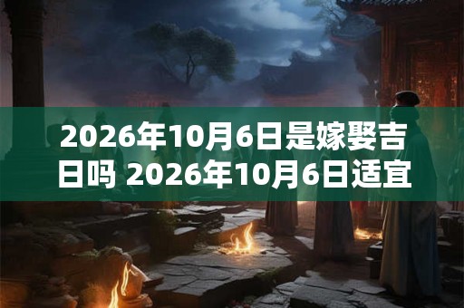 2026年10月6日是嫁娶吉日吗 2026年10月6日适宜婚嫁吗