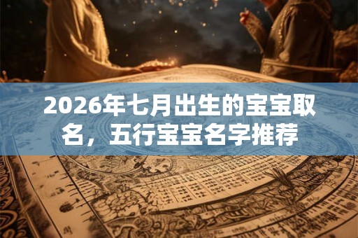 2026年七月出生的宝宝取名，五行宝宝名字推荐