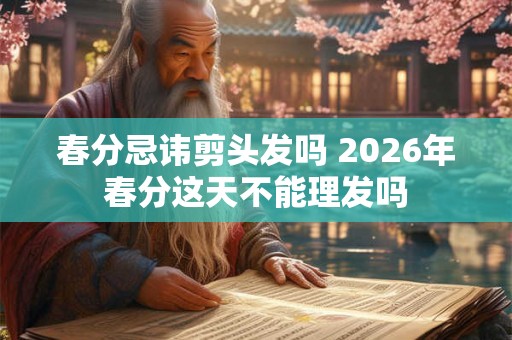 春分忌讳剪头发吗 2026年春分这天不能理发吗