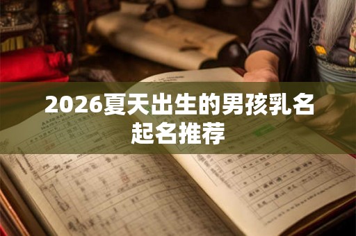 2026夏天出生的男孩乳名起名推荐