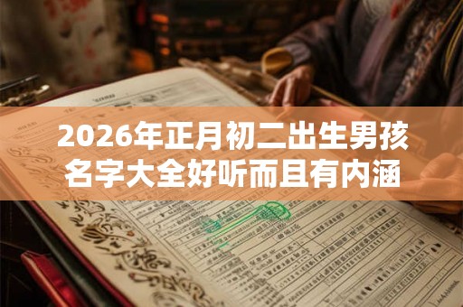 2026年正月初二出生男孩名字大全好听而且有内涵