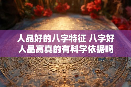 人品好的八字特征 八字好人品高真的有科学依据吗