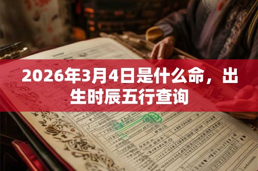 2026年3月4日是什么命，出生时辰五行查询