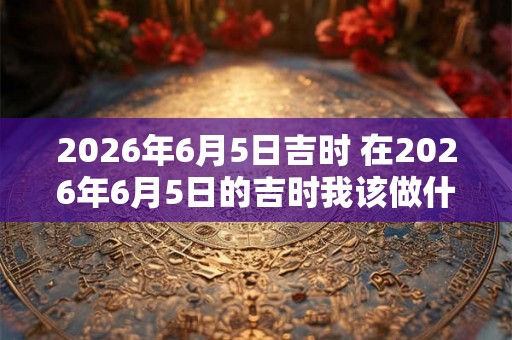 2026年6月5日吉时 在2026年6月5日的吉时我该做什么