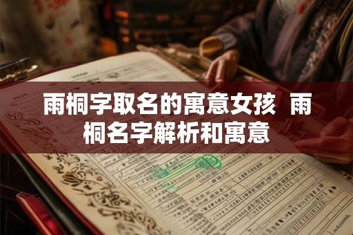 雨桐字取名的寓意女孩 雨桐名字解析和寓意 雨桐字取名的寓意女孩 雨桐名字解析和寓意