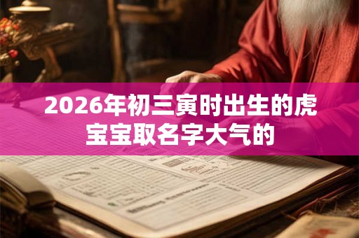 2026年初三寅时出生的虎宝宝取名字大气的 2026年初三寅时出生的虎宝宝取名字大气的