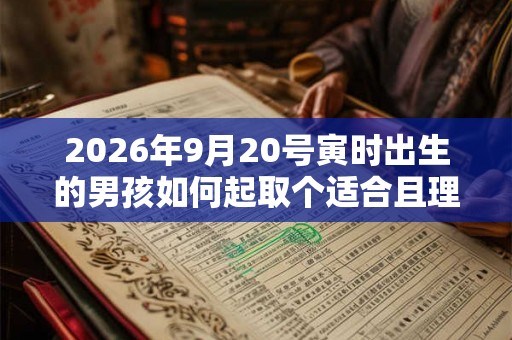 2026年9月20号寅时出生的男孩如何起取个适合且理想的名字和五行