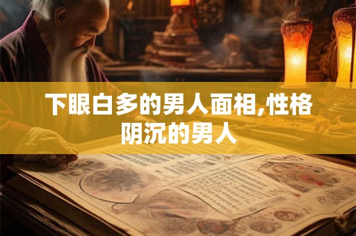 下眼白多的男人面相,性格阴沉的男人