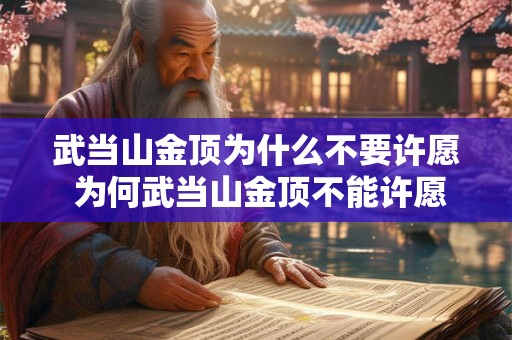 武当山金顶为什么不要许愿 为何武当山金顶不能许愿 武当山金顶为什么不要许愿 为何武当山金顶不能许愿