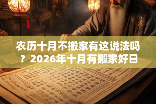 农历十月不搬家有这说法吗？2026年十月有搬家好日子吗？