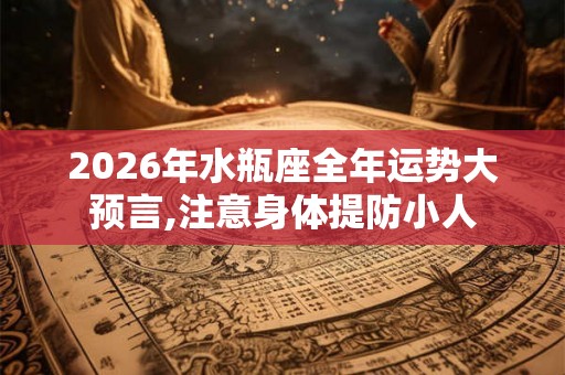 2026年水瓶座全年运势大预言,注意身体提防小人