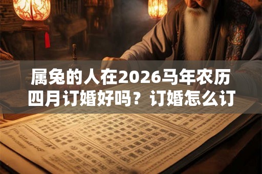 属兔的人在2026马年农历四月订婚好吗？订婚怎么订？