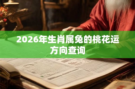 2026年生肖属兔的桃花运方向查询