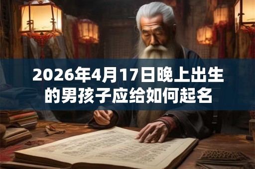 2026年4月17日晚上出生的男孩子应给如何起名