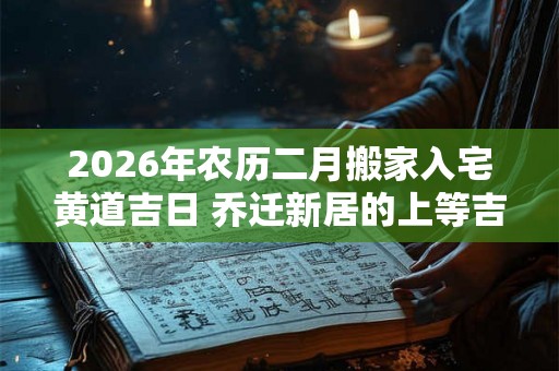2026年农历二月搬家入宅黄道吉日 乔迁新居的上等吉日
