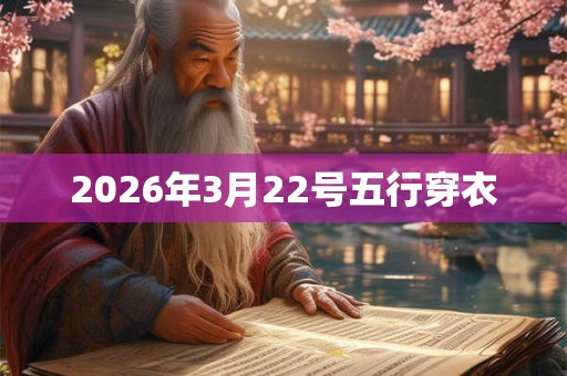 2026年3月22号五行穿衣 2026年3月22号五行穿衣