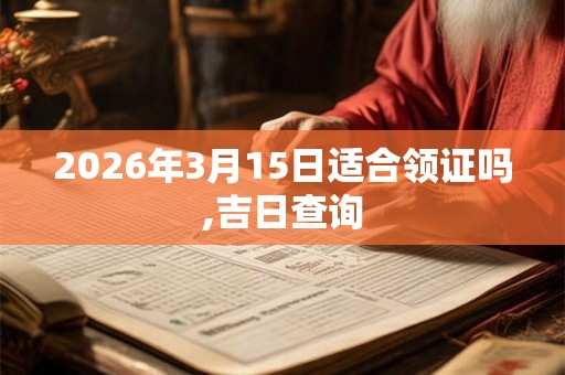 2026年3月15日适合领证吗,吉日查询