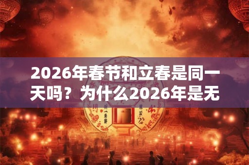 2026年春节和立春是同一天吗？为什么2026年是无春年？