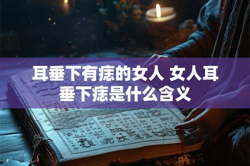 耳垂下有痣的女人 女人耳垂下痣是什么含义