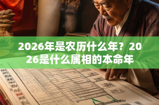 2026年是农历什么年?2026是什么属相的本命年 2026年是农历什么年?2026是什么属相的本命年