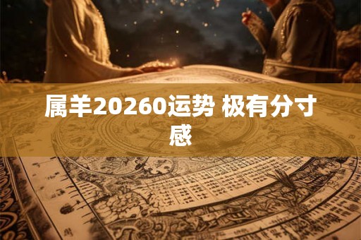 属羊20260运势 极有分寸感