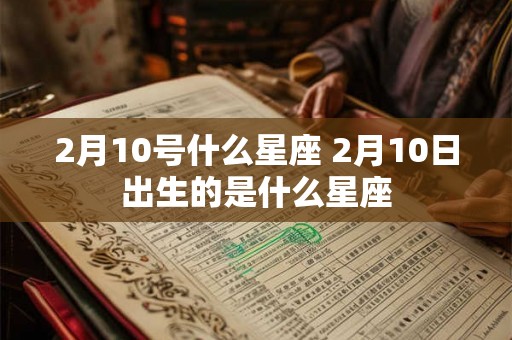 2月10号什么星座 2月10日出生的是什么星座