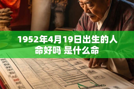 1952年4月19日出生的人命好吗 是什么命 1952年4月19日出生的人命好吗 是什么命