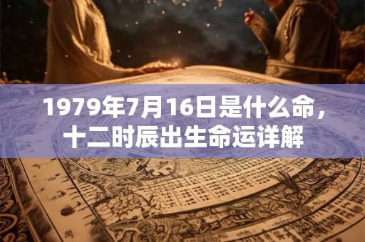 1979年7月16日是什么命，十二时辰出生命运详解