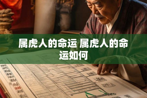 属虎人的命运 属虎人的命运如何