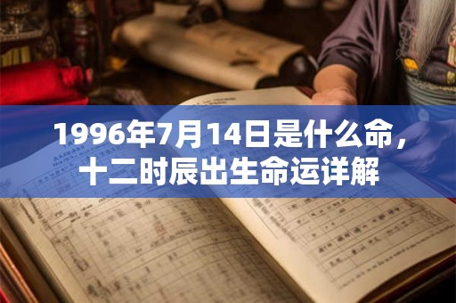 1996年7月14日是什么命，十二时辰出生命运详解