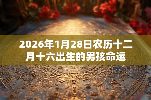 2026年1月28日农历十二月十六出生的男孩命运