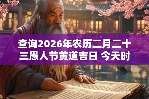 查询2026年农历二月二十三愚人节黄道吉日 今天时辰宜忌凶吉
