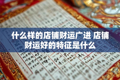 什么样的店铺财运广进 店铺财运好的特征是什么