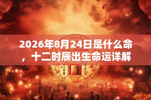 2026年8月24日是什么命，十二时辰出生命运详解