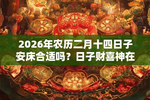 2026年农历二月十四日子安床合适吗？日子财喜神在哪？
