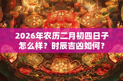 2026年农历二月初四日子怎么样?时辰吉凶如何? 2026年农历二月初四日子怎么样?时辰吉凶如何?