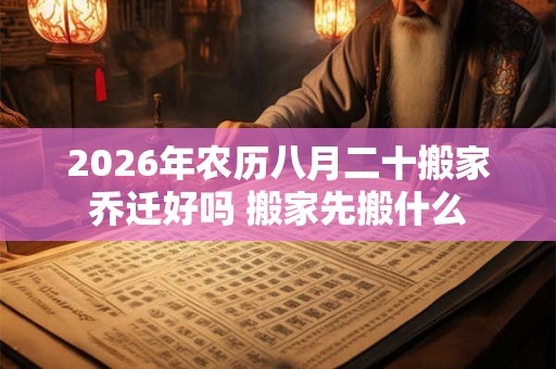 2026年农历八月二十搬家乔迁好吗 搬家先搬什么