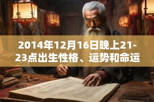 2014年12月16日晚上21-23点出生性格、运势和命运 2014年12月16日晚上21-23点出生性格、运势和命运