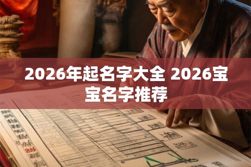2026年起名字大全 2026宝宝名字推荐 2026年起名字大全 2026宝宝名字推荐