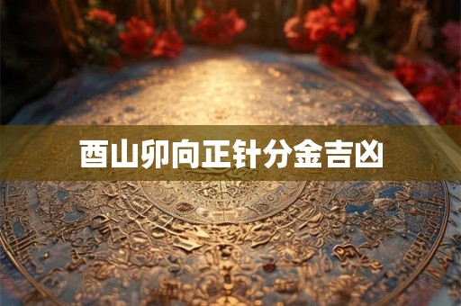 酉山卯向正针分金吉凶 酉山卯向正针分金吉凶