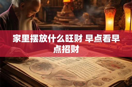 家里摆放什么旺财 早点看早点招财
