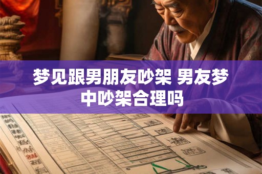 梦见跟男朋友吵架 男友梦中吵架合理吗