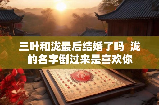 三叶和泷最后结婚了吗  泷的名字倒过来是喜欢你