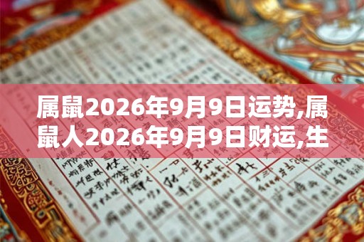 属鼠2026年9月9日运势,属鼠人2026年9月9日财运,生肖鼠2026年9月9日运势