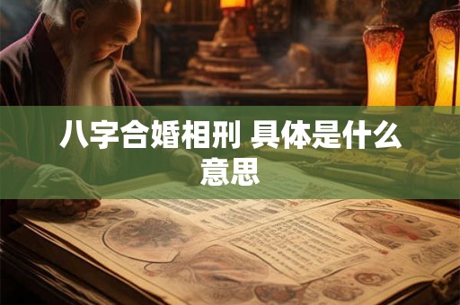 八字合婚相刑 具体是什么意思